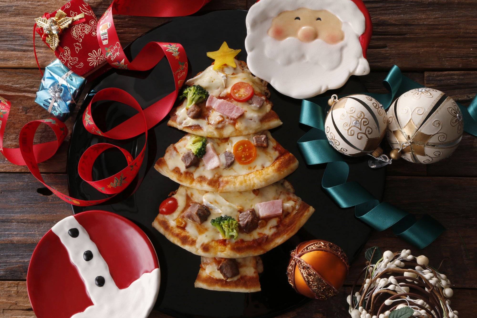Christmas pizza Italian food